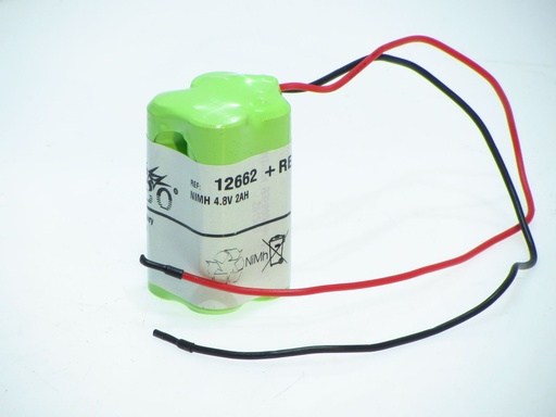 [12662] Vabo Nimh 4xAA 4.8V 2000 MAH  Wired  29 X 29 X 50