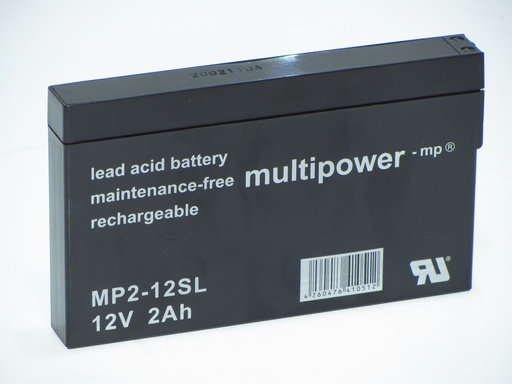[12708] Multipower MP2-12SL 12V 2AH PB - SPECIAL MODEL 150x22x88