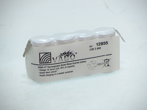 [12855] Vabo 4 Nimh-SC  ZAZ- 4.8V 2.4AH Faston +4.8m -4.8m/424F