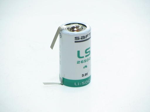 [12862] Saft LS26500 CNR -size C    Lithium 3.6V HIGH ENERGY Solder