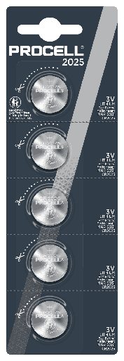 [12912] Procell CR2025 Lithium 3V Blister 5
