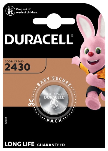 [D2430] Duracell DL2430 Lithium 3V Blister 1