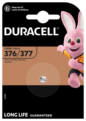 [D377] Duracell D377 SR626SW Silveroxid 1,55V Blister 1