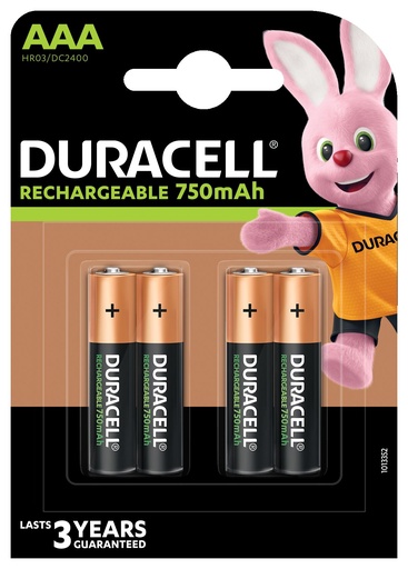 [DHR03] Duracell Accu AAA HR03 750mAh Blister 4