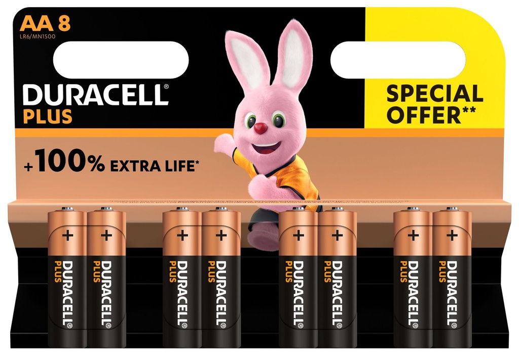 Duracell ML Plus MN1500 AA LR06 1,5V Blister 8 SO