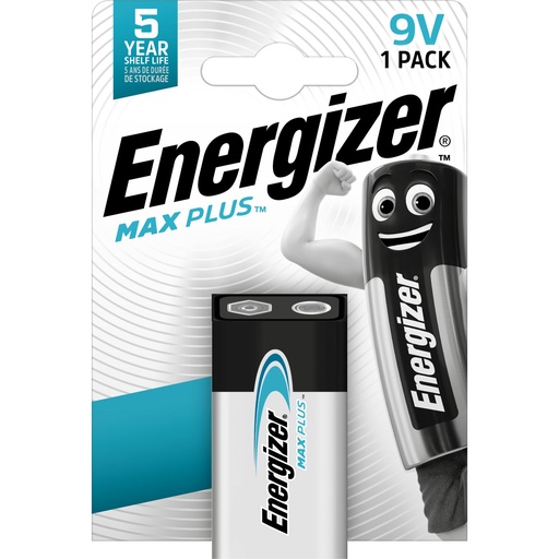 [E6LR61MP] Energizer 6LR61 Max Plus 9V Alkaline Blister 1