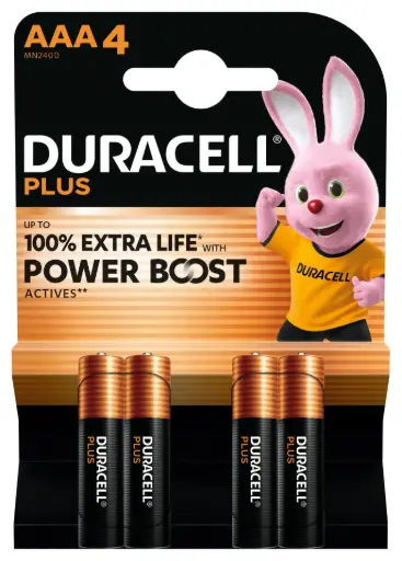 [DMLB24004] Duracell ML Plus Boost MN2400 AAA LR03 1,5V Blister 4