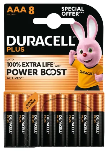 [DMLB24008SO] Duracell ML Plus Boost MN2400 AAA LR03 1,5V Blister 8 SO