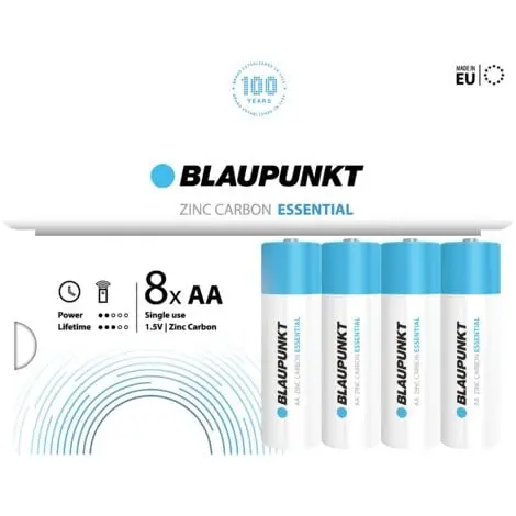 [BLAR068] Blaupunkt R06 Blister 8 Zinc Carbon