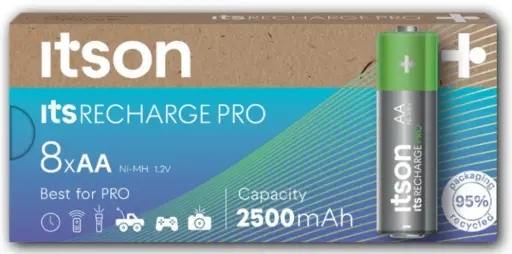 [ITHR064B8] Itson Rechargeable HR06 2500mAh Box 8 NimH