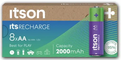 [ITHR06B8] Itson Rechargeable HR06 2000mAh Box 8 NimH