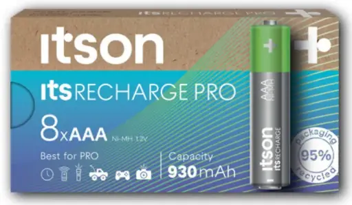 [ITHR034B8] Itson Rechargeable HR03 930mAh NimH Box 8