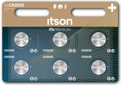 [IT20256] Itson CR2025 Blister 6 Coin Lithium