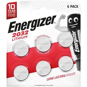[E20326] Energizer CR2032 Lithium 3V Blister 6