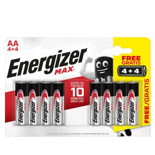 [ELR0644] Energizer LR06 Max Alkaline Blister 4+4