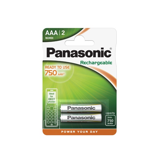 [P03P2BP600] Panasonic HR03 Nimh 750mAh DECT BP2