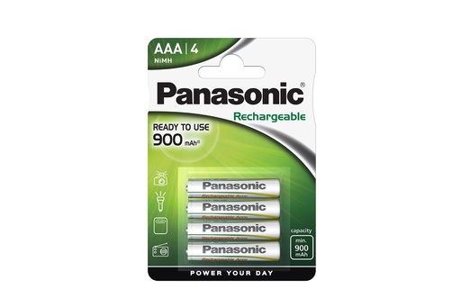 [P03P900B4] Panasonic HR03 Nimh 900mAh Evolta R2U BP4