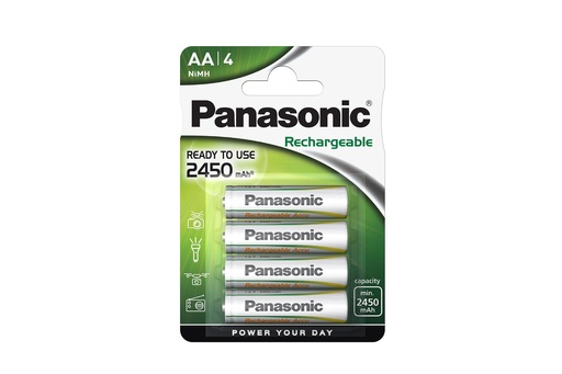 [P06E2450B4] Panasonic HR06 Nimh 2450mAh Evolta R2U BP4