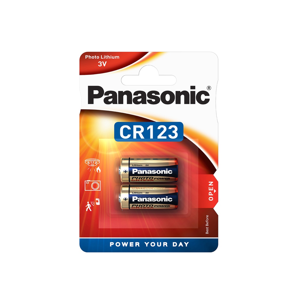 Panasonic CR123A Lithium 3V Blister 2