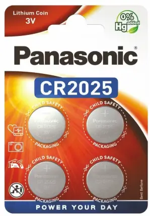 [P20254] Panasonic CR2025 Lithium 3V Blister 4