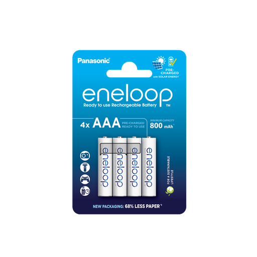[PANENAAABL4] Panasonic Eneloop BK-4MCDE/4CP AAA 800mAh BL4