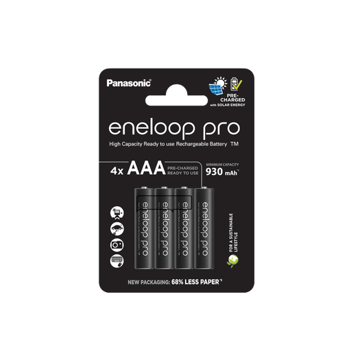 [PANENPROAAABL4] Panasonic Eneloop Pro BK-4HCDE/4CP AAA 930mAh BL4