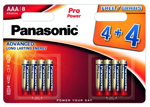 [PLR0381] Panasonic LR03 Pro Power 1,5v FSB 4+4 Gratis