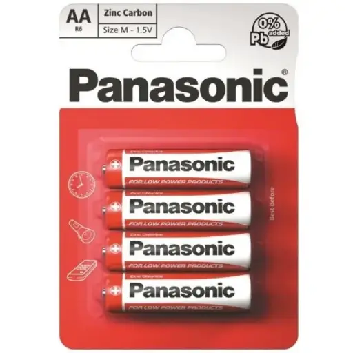 [PR0600] Panasonic R06 Zinc 1.5v Blister 4
