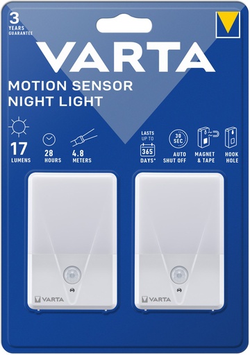 [V16624] Varta 16624 Motion Sensor Night Light Twin Pack