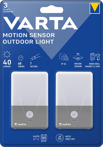 [V16634] Varta 16634 Motion Sensor Light Twin Pack