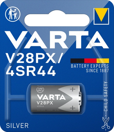 [V4028] Varta 4028 PX28 4SR44 Silver 6.2V Blister 1