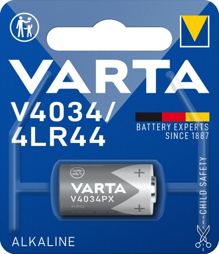 [V4034] Varta 4034 PX 4LR44 Alkaline 6V Blister 1