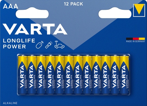 [V490312] Varta 4903 LR03 Alkaline Longlife Power Blister 12
