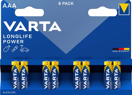 [V49038] Varta 4903 LR03 Alkaline Longlife Power Blister 8