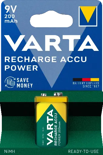 [V56722] Varta 56722 HR22 9V Nimh 200mAh Blister 1