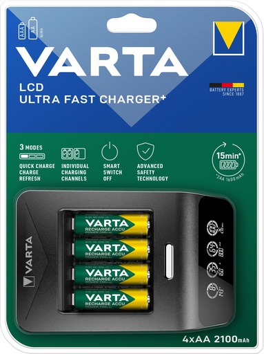 [V57685] Varta LCD Ultra Fast Ch. incl. 4 x Power AA 2100mA