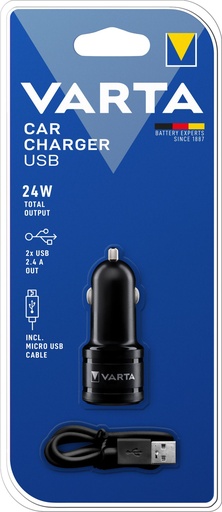 [V57931] Varta Car PowerCharger x 2 USB 2.4A