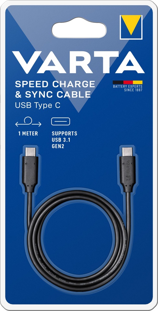 Varta  Speed Charge & Sync Cable USB Type C to USB