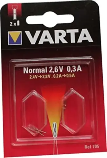[V705] Varta 705 Lampje 2.6V 0.30A