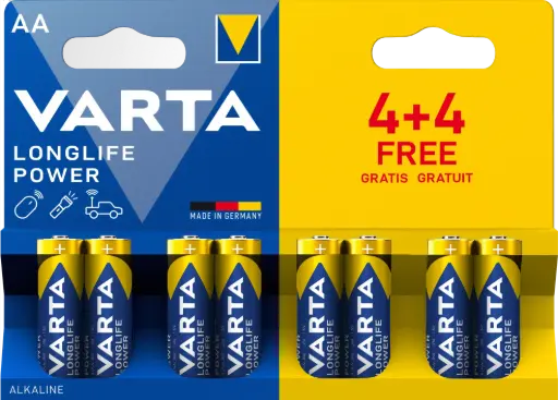 [V98300] Varta display Alk. Longlife Power 4+4 gratis 212 Blister