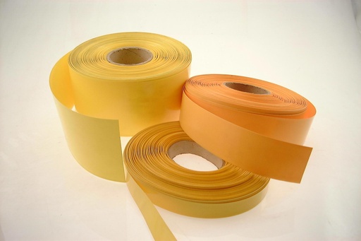 [10535] PVC Shrinkfoil 54MM YELLOW 0.1MM  1 METER