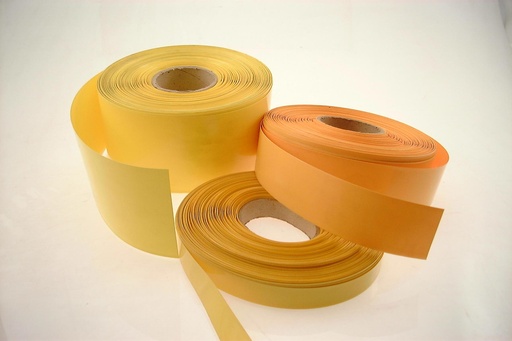 [10537] PVC Shrinkfoil 76 MM YELLOW 0.12MM  1 METER