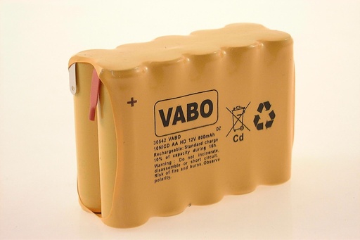 [11405] 10/Nimh AA 1300 TYPE H  12V 1300MAH Soldertag